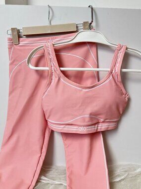ALO Pink Tank Top & Pants — Size M